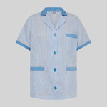 SCRUB COAT WOMAN SHORT VICHY S/S MIX

