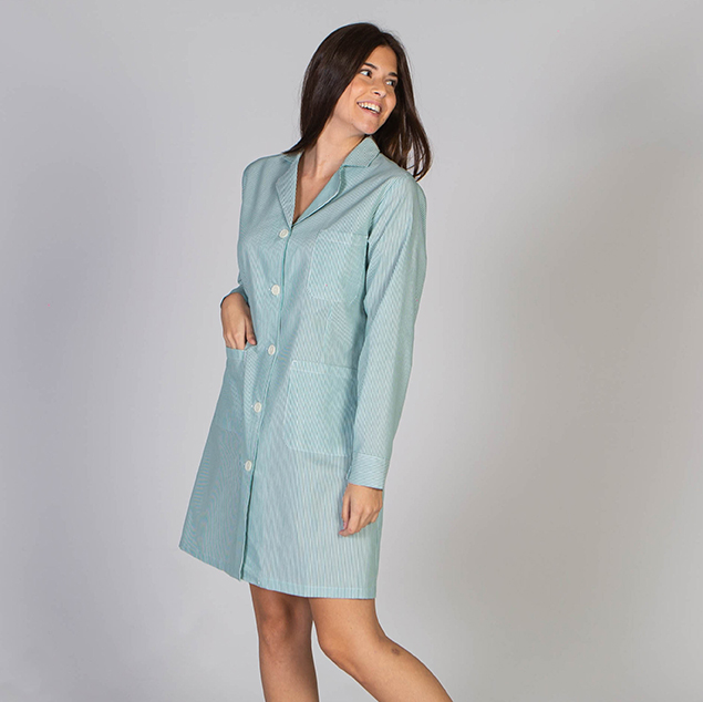 ROUPÃO SENHORA M/L VICHY - Imagem