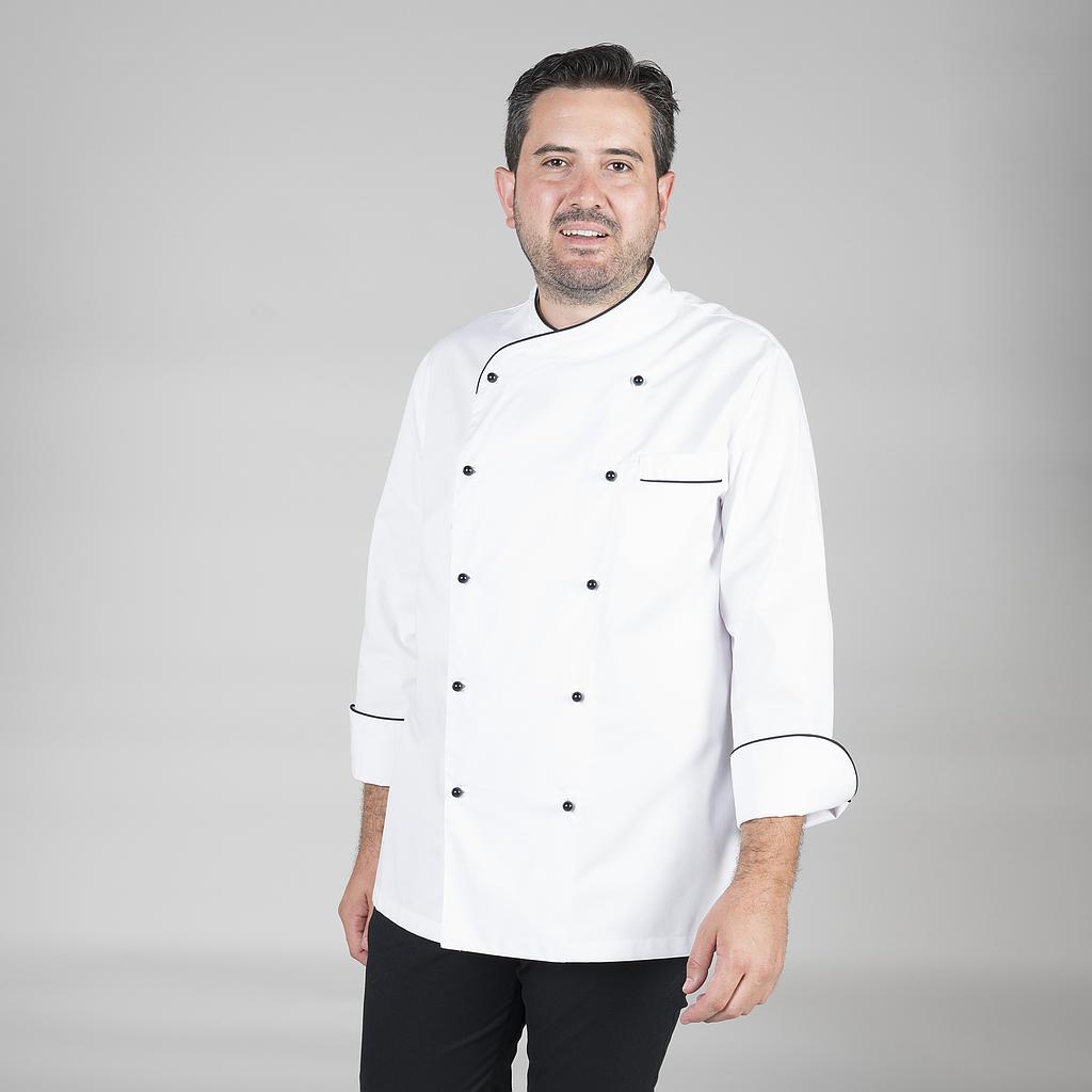 CASACO COZINHA UNISSEXO NÍPOLES BRANCO VIVO COR - Imagem