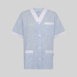 BLUSA SANITARIO UNISEX SCOLLO A V APERTO VICHY COMBINATA
