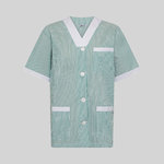 BLOUSE SANITARY UNISEX V-NECK OPEN VICHY MIX
