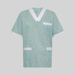 TUNIQUE MÉDICALE UNISEXE COL V VICHY BI COLORE
