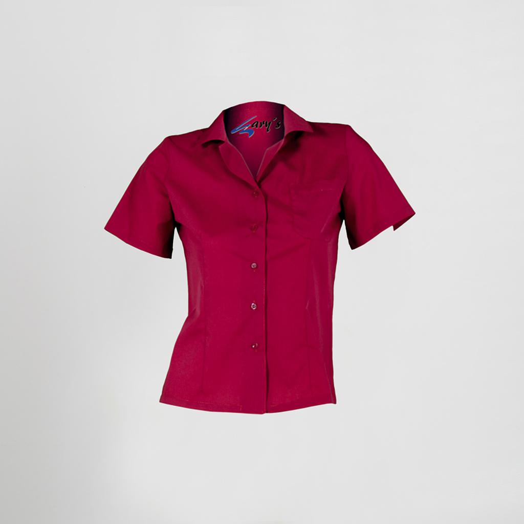 BLUSA CAMAREIRA ENTALADA M/CURTA POPELÍN