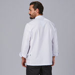 JACKET KITCHEN UNISEX L/SLEEVED TWILL WHITE L/SLEEVED
