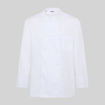 JACKET KITCHEN UNISEX L/SLEEVED TWILL WHITE L/SLEEVED
