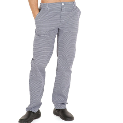 GINGHAM 50/50 CHEF'S TROUSERS W/ BELT LOOPS 