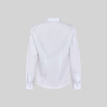 BLOUSE WOMAN GRANDAD COLLAR L/SLEEVED POP. REDLINE
