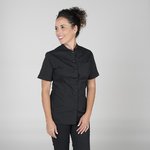 BLOUSE FEMME COL MAO M/COURTE