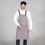 TABLIER À BAVETTE SERGÉ RUSTIQUE 87X74 CM
