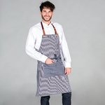 APRON WITH BIB AND LEATHER STRAP 87X73 CM
