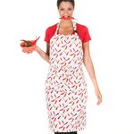APRON WITH CLASP PRINTED COTTON 95X75 CM
