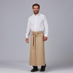 TABLIER CUISINE-CHEF FENDU SERGÉ POLYESTER 90X110 CM
