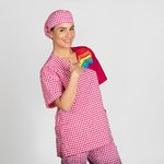 BLOUSE unisex RAINBOW CHEESECLOTH ANTIBACTERIAL (sizes XSS-YL)
