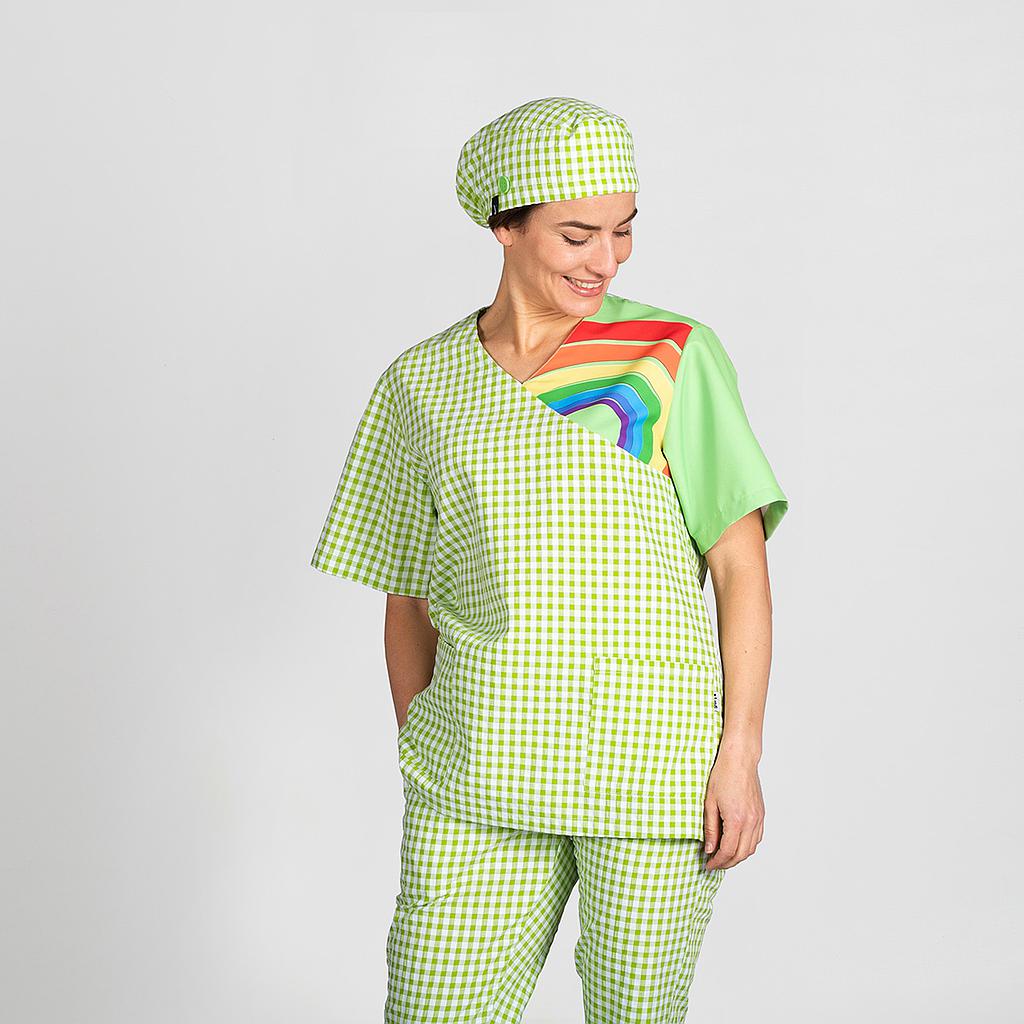 BLUSA UNISSEXO ARCO-ÍRIS BÍMBULA ANTIBACTERIANO - Imagem