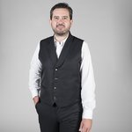 GILET CAMERIERE C/SMOKING NERO
