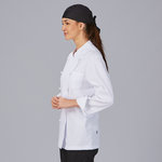 CHAQUETA COCINA UNISEX BOTON FORRADO M/L BLANCA