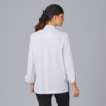 CHAQUETA COCINA UNISEX BOTON FORRADO M/L BLANCA