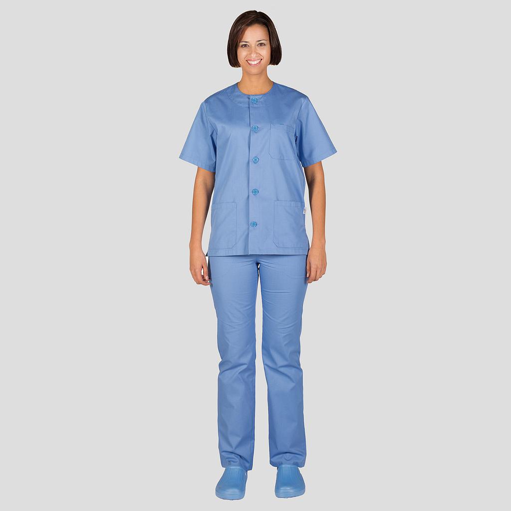 CONJUNTO UNISSEXO ABOTOADO SARJA CORES - Imagem