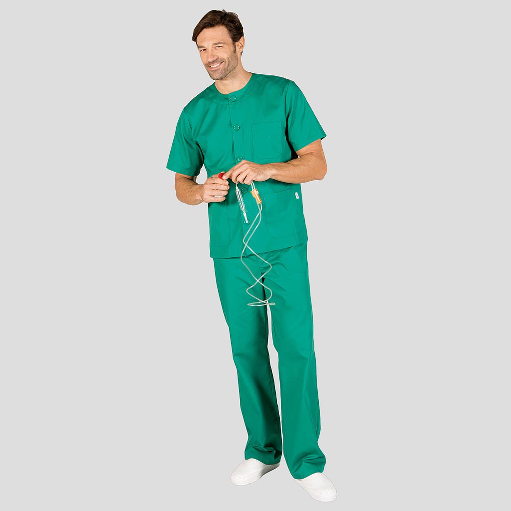 CONJUNTO UNISSEXO ABOTOADO SARJA CORES - Imagem