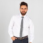 TIE WITH KNOT SLIM HESSIAN
