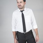 CRAVATTA CON NODO STRETTO JEANS
