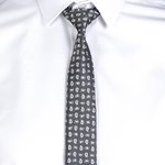 SLIM JACQUARD TIE W/ KNOT