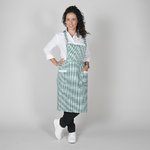 APRON WITH LACE EDGING 80X54 CM (WHITE OR VICHY) 
