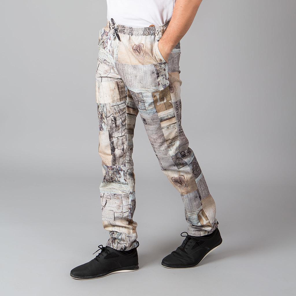 CALÇAS COZINHA UNISSEXO ELÁSTICO+CORDÃO EXTERIOR - Imagem