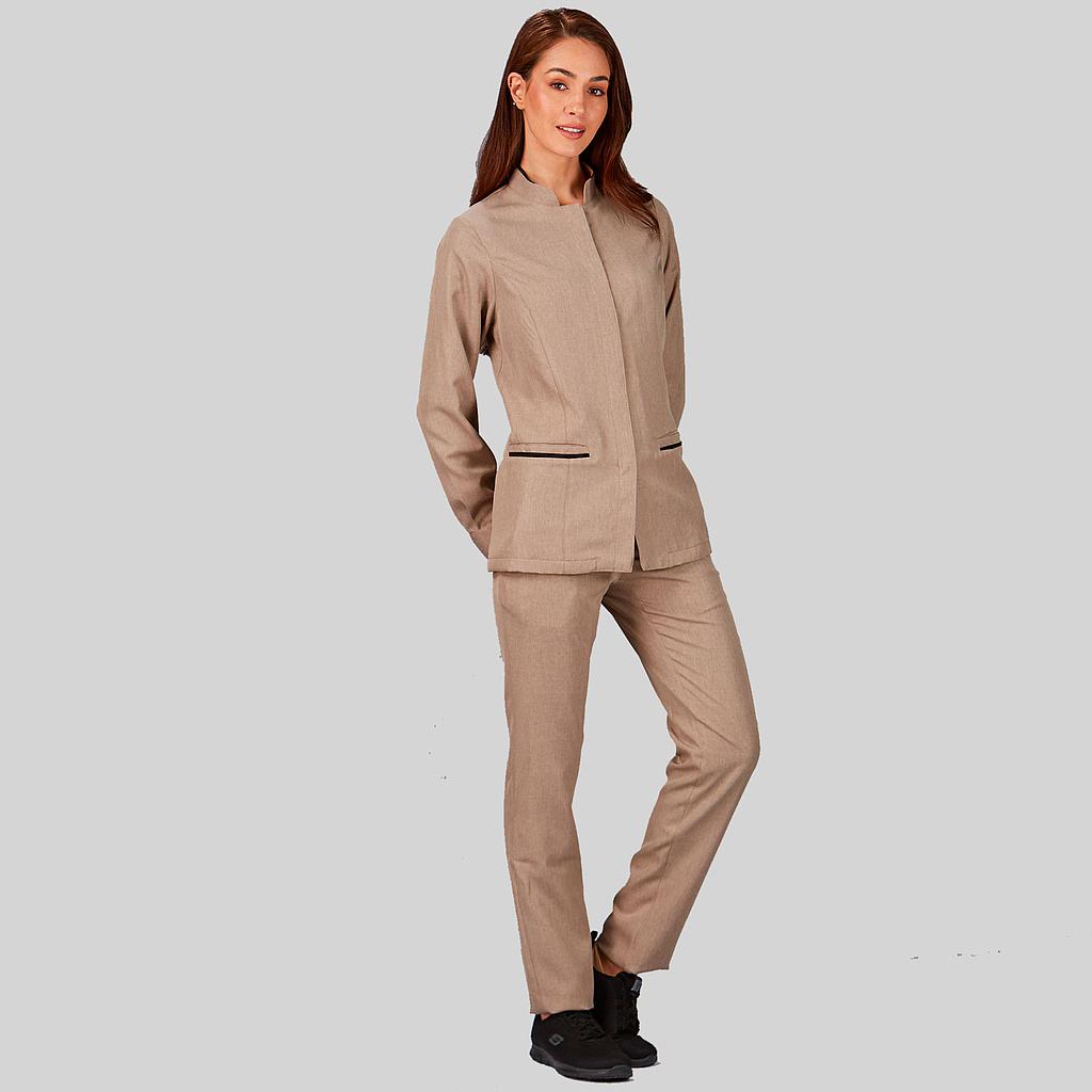 CALÇAS SENHORA TECIDO RECICLADO ARENA - Imagem