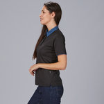 POLO WOMAN WITH COLLAR UNWASHED DENIM "RED LINE"

