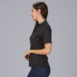 POLO WOMAN GRANDAD COLLAR UNWASHED DENIM "REDLINE"
