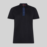 POLO WOMAN GRANDAD COLLAR UNWASHED DENIM "REDLINE"
