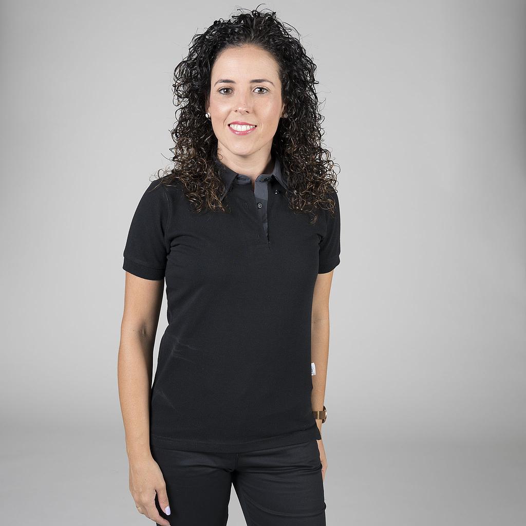 POLO PRETO SENHORA M/C C/CAMISEIRO - Imagem