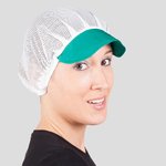 CASQUETTE FEMME FILET BLANC VISIÈRE COULEUR (Paq. 10 un.)
