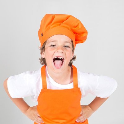 Chaqueta infantil cocinero en color naranja