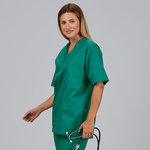 BLUSA SANITARIO UNISEX COLLO-V SERGE BIANCA
