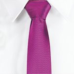 CORBATA SIN NUDO DE PALA ESTRECHA JACQUARD RAYA