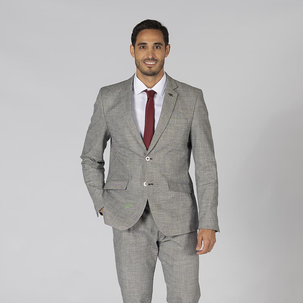 BLAZER HOMEM 2 BOTÕES SLIM FIT CHEVIOT - Imagem