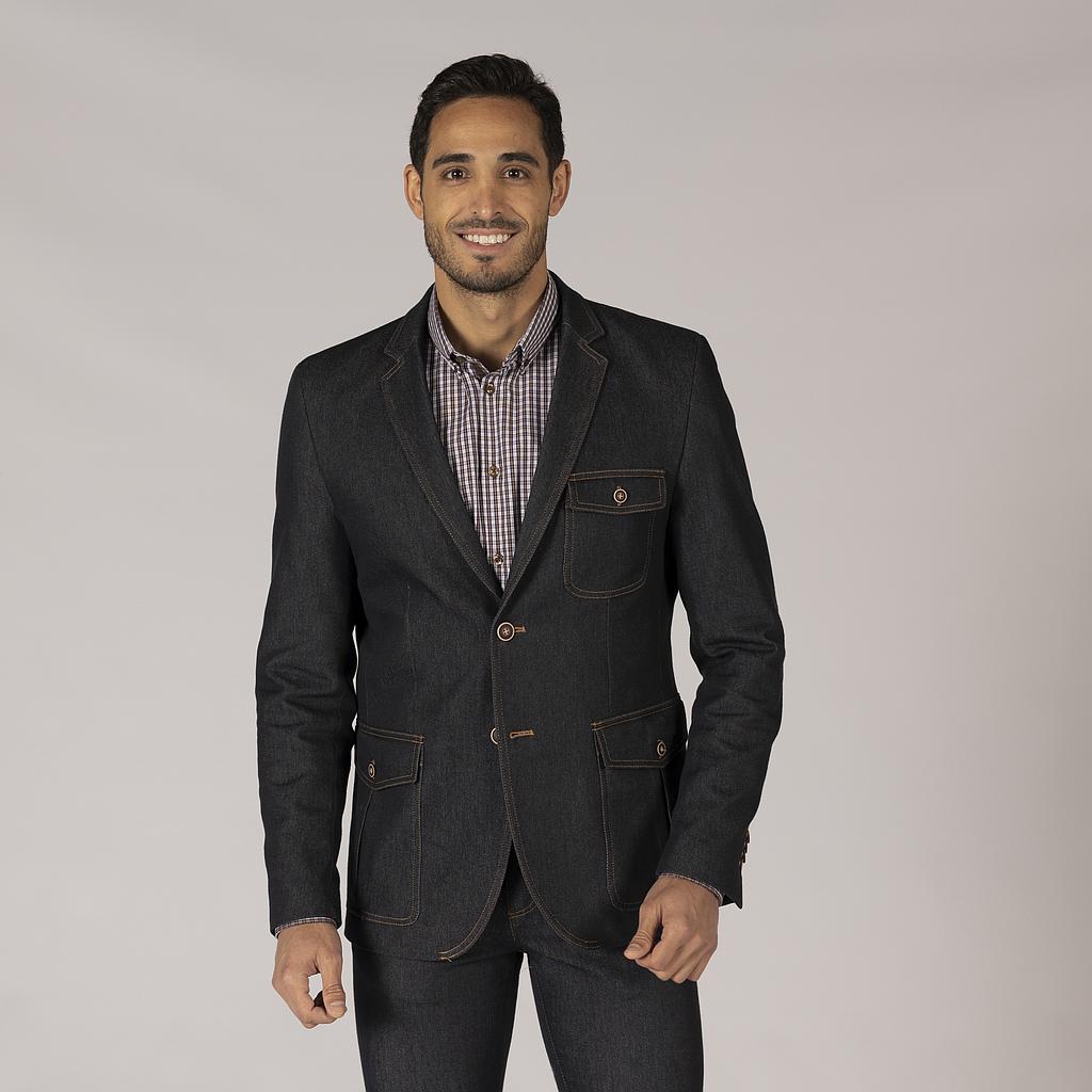 BLAZER HOMEM 2 BOTÕES SLIM FIT TRENDER - Imagem