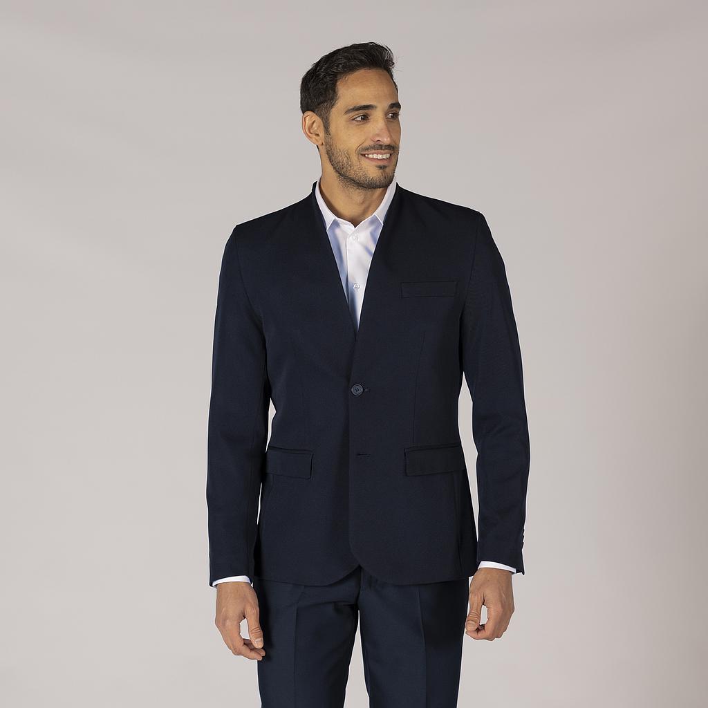 BLAZER HOMEM 2 BOTÕES GOLA CHAMINÉ SLIM FIT TRIVIAL - Imagem