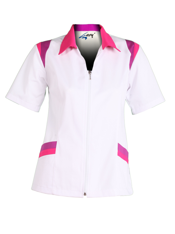 BLUSA SRA M/C FECHO DE CORRER COMBI - Imagem