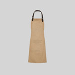 APRON WITH BIB LEATHER STRAP 72X80 CM
