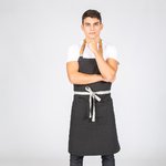 APRON WITH BIB LEATHER STRAP 82X72 CM
