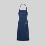 GREMBIULE CON PETTORINA LAVATO DENIM INDACO 90X75 CM "REDLINE"
