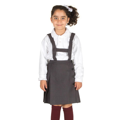 PLEATED PINAFORE DRESS