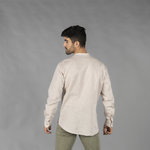 SHIRT MAN LINEN/COTTON MAO COLLAR TIWI
