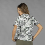 CAMISA MUJER CUELLO SOLAPA HAWAIANA