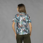 CAMISA MUJER CUELLO SOLAPA HAWAIANA