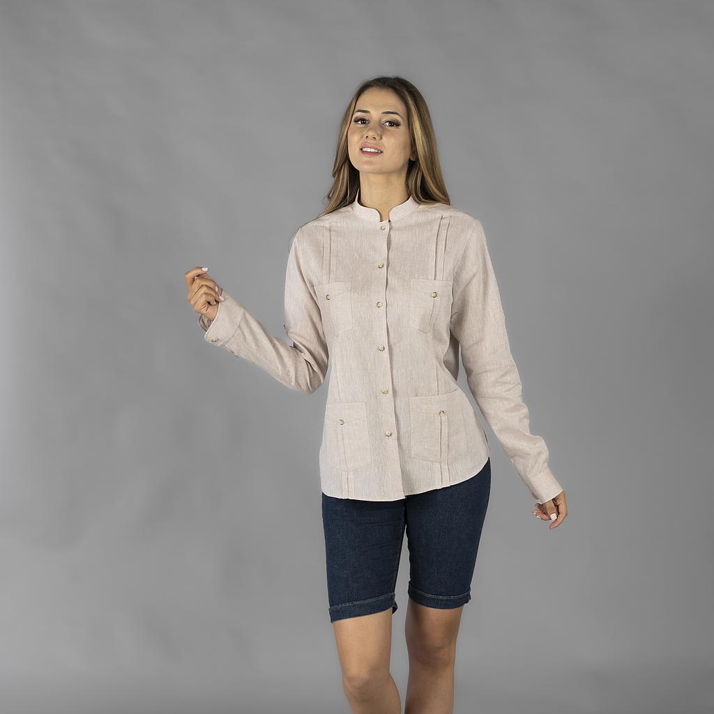 GUAYABERA MULHER COLARINHO MÃO ISABELA - Imagem