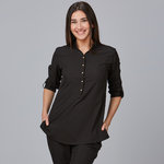 WOMEN'S VINCA MAO NECK BLOUSE
